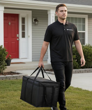 XXXL Insulated Catering & Food Delivery Bag, 22 x 14 x 13 in, Hot/Cold, Black