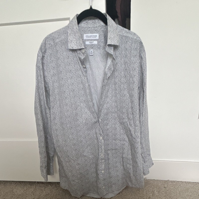 Collection by Michael Strahan Men’s Wrinkle Free Stretch Button-Up Shirt 32