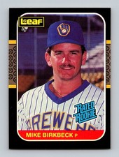 1987 Leaf Mike Birkbeck Rated Rookie #33 Milwaukee Brewers Baseball Card NM. rookie card picture