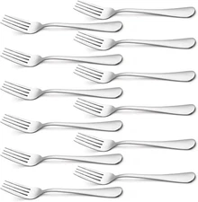 Heavy Duty Dinner Forks 18/0 Stainless Steel Salad Table Fork Set of 12 Flatware