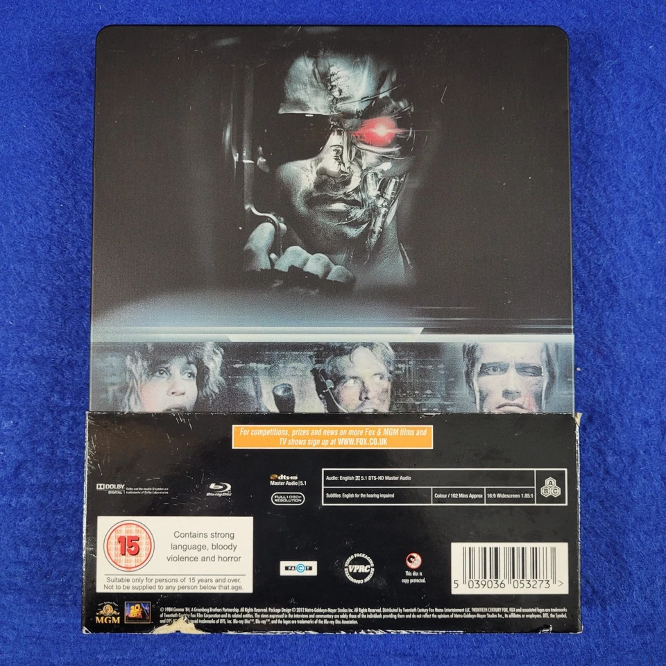 blu-ray The TERMINATOR + Quarter Slip Steelbook Edition PLAY.COM REGION FREE - Image 4 of 4
