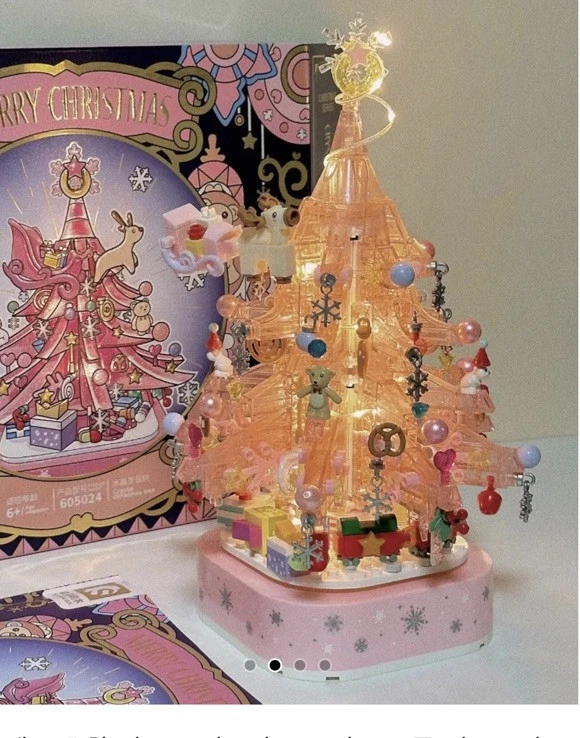 Sembo Blocks Kids Building Toys Music Box Carousel Pink Girls Gift  - Image 4 of 4