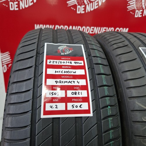2x 225 50 R18 99W Michelin Primacy 4 4.2/4.1 mm Ref.1503 - Imagen 2 de 7