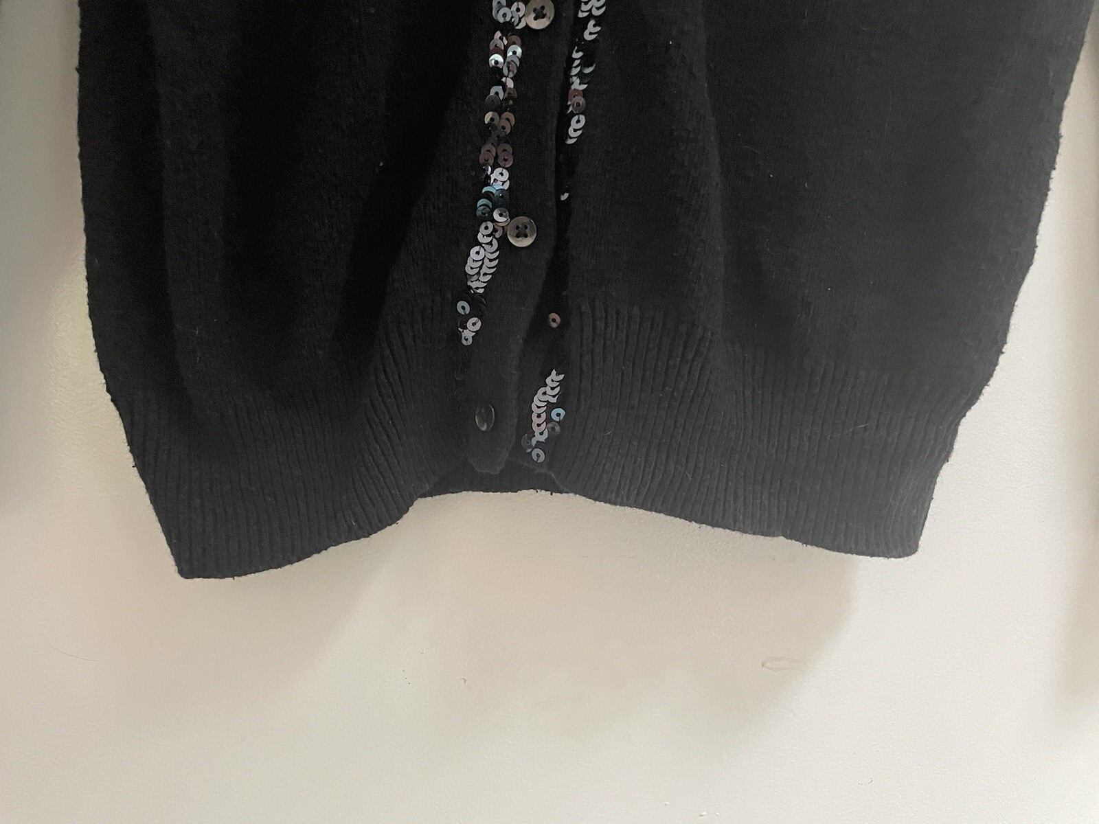 Old Navy Women's Solid Black Sequin Button Front … - image 4
