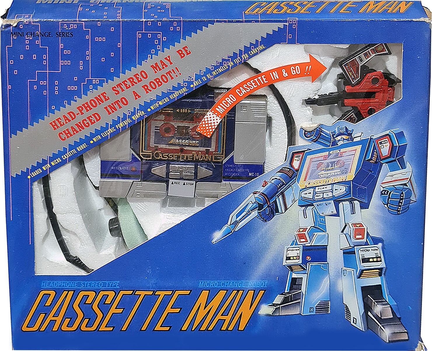 Shiantai CASSETTE MAN, Soundwave Transformers Microman KO, Vintage