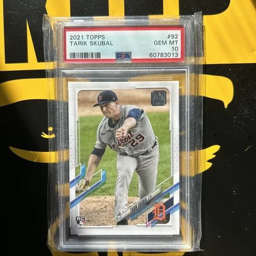 2021 Topps Tarik Skubal PSA Gem Mint 10 RC Rookie Triple Crown👑Cy Young low pop