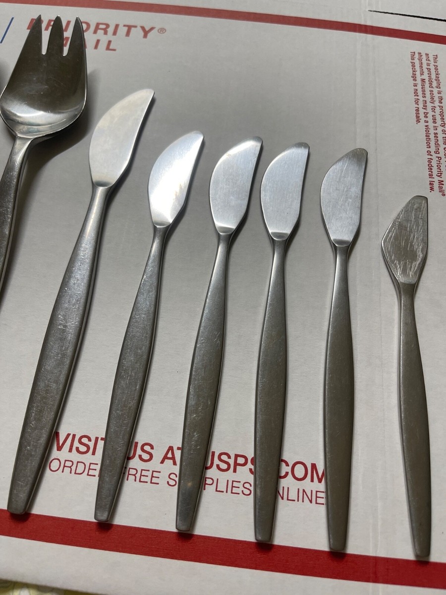 14 piece Gense Focus Deluxe Black 18-8 Stainless Silverware Made in Sweden
