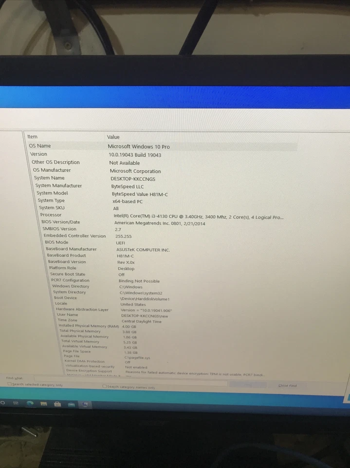 ByteSpeed H81M-C i3-4130 @3.40GHz 4 GB RAM 500GB HD Windows 10Pro A609 - Image 2 of 4