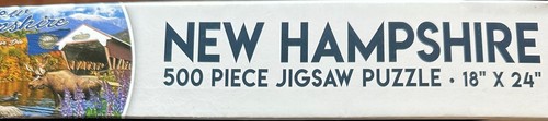 New Hampshire Live Free or Die HTF 500 pc Puzzle Moose Covered Bridge Bear Ducks - Picture 6 of 8
