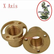 1Set Milling Machine Tool X Axis Longitudinal Brass Feed Nut For BRIDGEPORT Mill