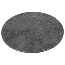 1x Black 30cm Round Marble Chopping Board Non-Slip Kitchen Cutting Boards