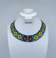 Embera Chami beaded necklace by women of the Colombian indigenous tribe 2030
