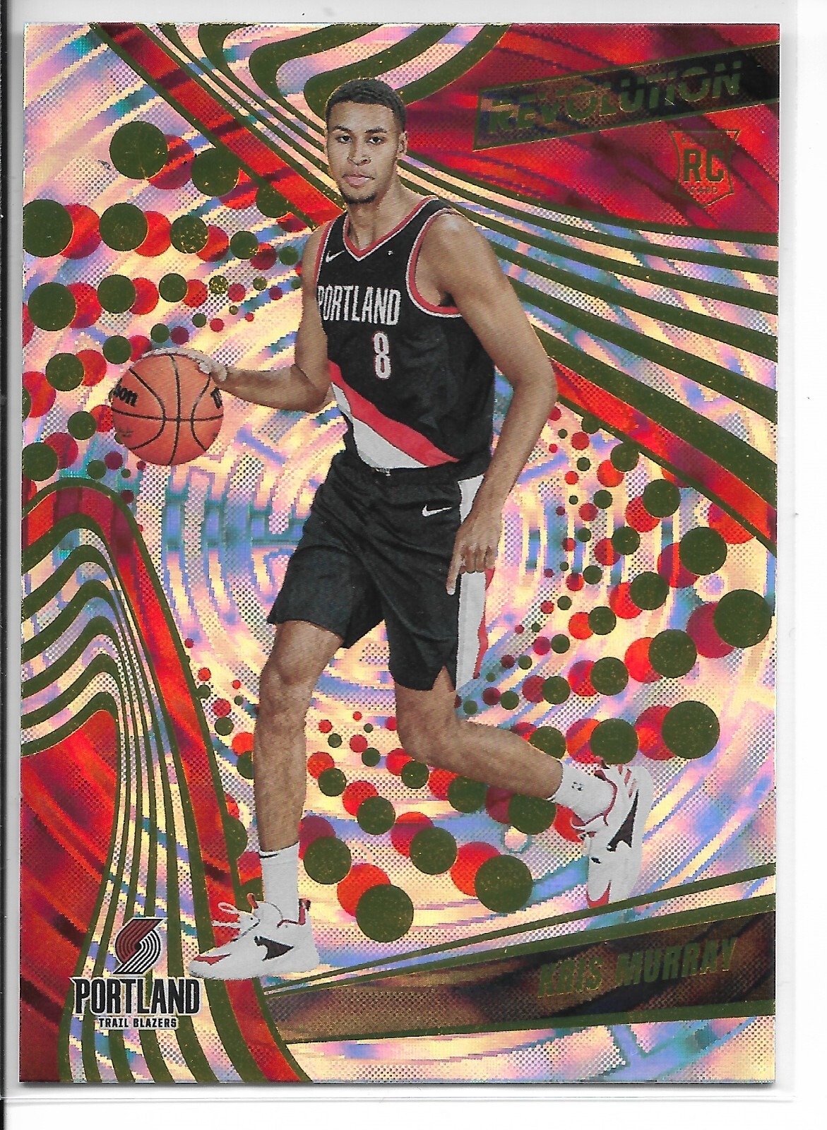 2023-24 PANINI REVOLUTION FRACTAL Kris Murray RC Rookie  #124  Trail Blazers