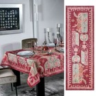 BEAUVILLE, RIALTO PLUM, FRENCH SATIN COTTON TABLE RUNNER 20" X 59", NEW