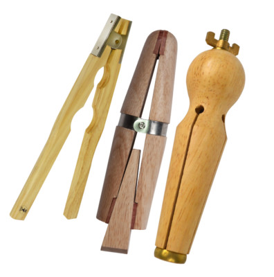 Wooden Ring Clamp Kit: 6'' Hardwood Ring Clamp, Ring Holding Vise Clamp Pliers, a
