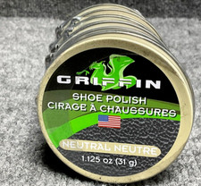 Griffin Shoe Polish     Neutral 1.125oz 31g   Lot of 6 Tins