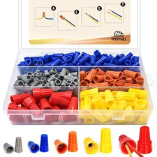 330 Pcs Wire Connectors Nuts Kit Screw Caps Electrical Twist Wiring Assortment 