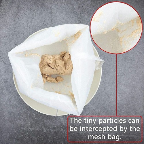 9x Food Filter Reuse Nylon Fine Mesh Filter Bag Fine Nut Milk Juice Cold Cooked - Picture 7 of 13