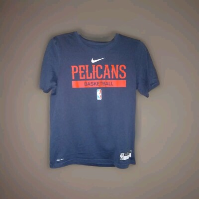 New Orleans Pelicans Nike Dri Fit Shirt Youth Sz Large 14-16 Navy T shirt