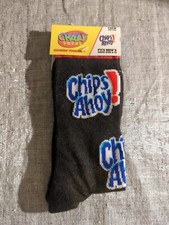 Crazy Socks Chips Ahoy Socks NWT MENS /Unisex Crew Size 6-12 Silly Novelty Gift