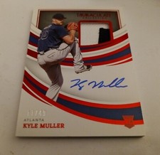 2022 KYLE MULLER Immaculate Collection Red ROOKIE PATCH AUTOGRAPH (11/49) MINT