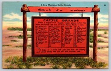 A Few Montana Cattle Brands MT Vintage Postca...