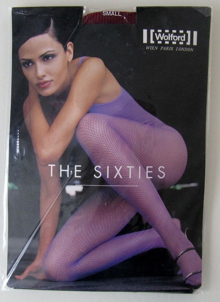 Neu & Ovp: Wolford The Sixties! Tolle Netzstrumpfhose! Gr. S! Farbe: Weinrot-image