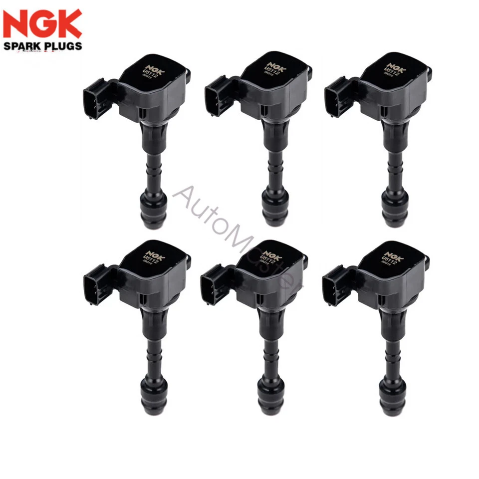 NGK OEM 22433-8J115 Ignition Coil X6 for Nissan Frontier RENAULT ESPACE 3.5/4.0L Foto 2 de 4