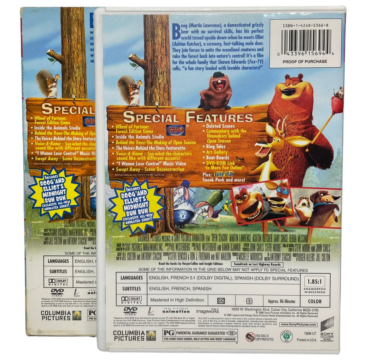 Open Season DVD Movie Widescreen Special Edition Grizzly