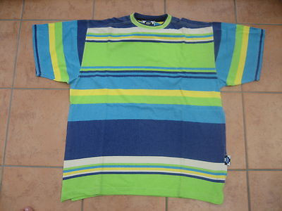 Street New Chapter, Kinder T-Shirt in Grün, Blau, Creme, Gelb gestreift, Gr. 16