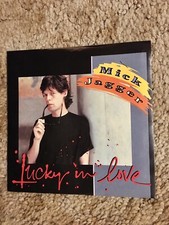 Mick Jagger Lucky In Love 7 inch Vinyl Single Columbia Records 1985