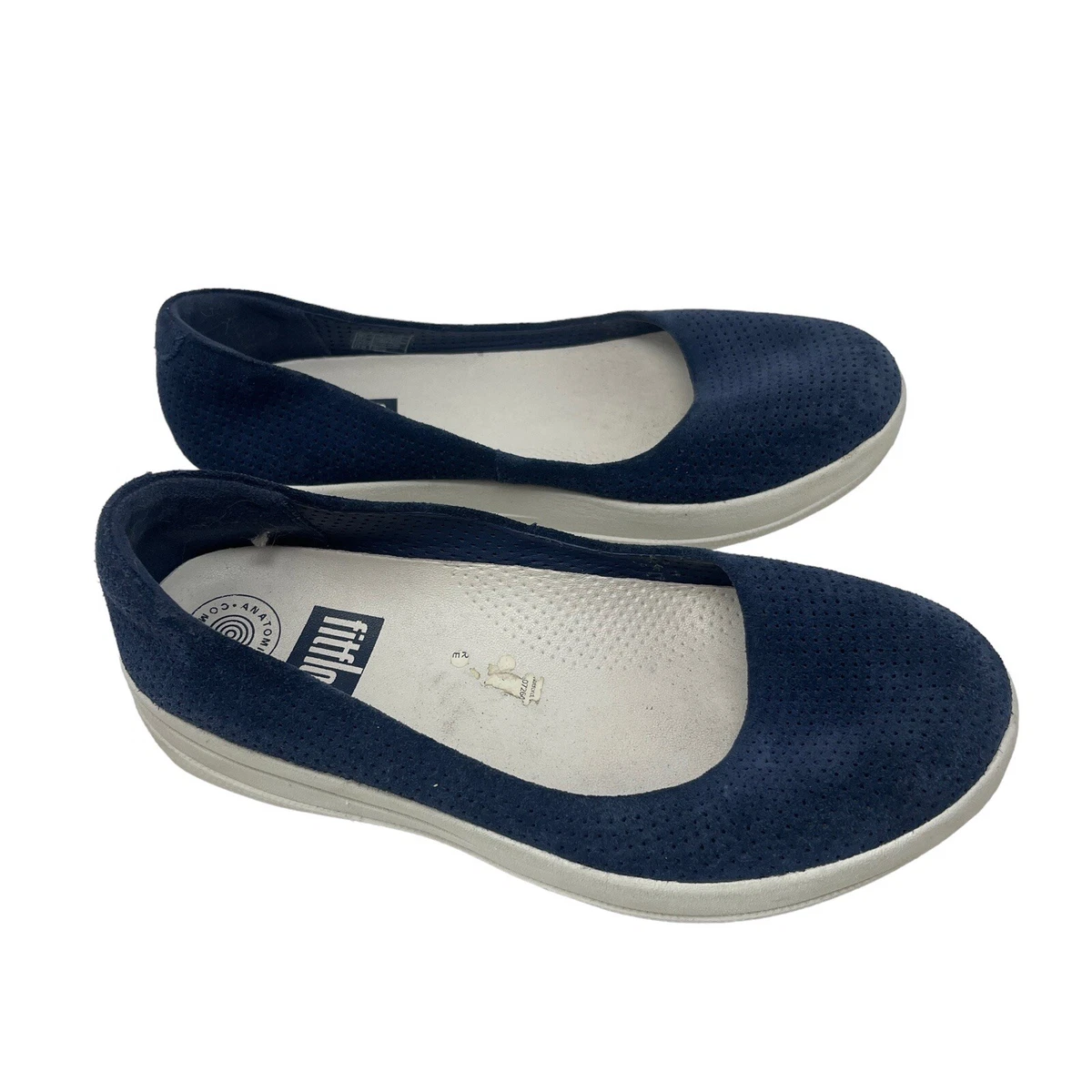 FitFlop Adoraballerina Navy Blue Slip On Ballet Flats Slip On Comfort Womens 5