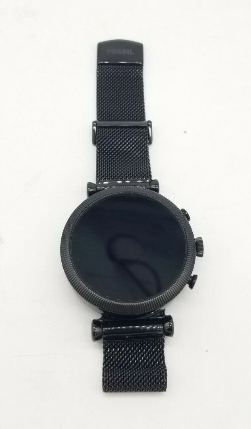 Fossil smartwatch store black metal