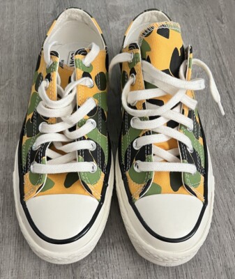 Converse Chuck 70 Archive Print Low Camo 164408C UNIVERSITY GOLD/BLACK  888756810254|