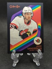 Jake Sanderson 2023-24 OPC O-Pee-Chee Retro Black Border /100 Ottawa Senators