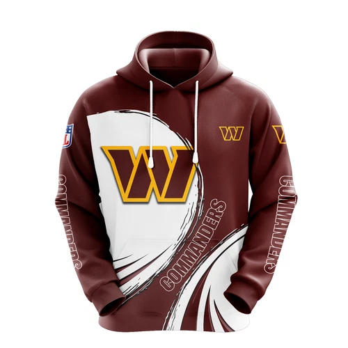Washington Commanders Men's Hoodies Casual Pullover Sweatshirts Jacket Hooded