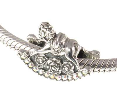 Genuine Chamilia 925 silver crystal Christmas ROCKING HORSE