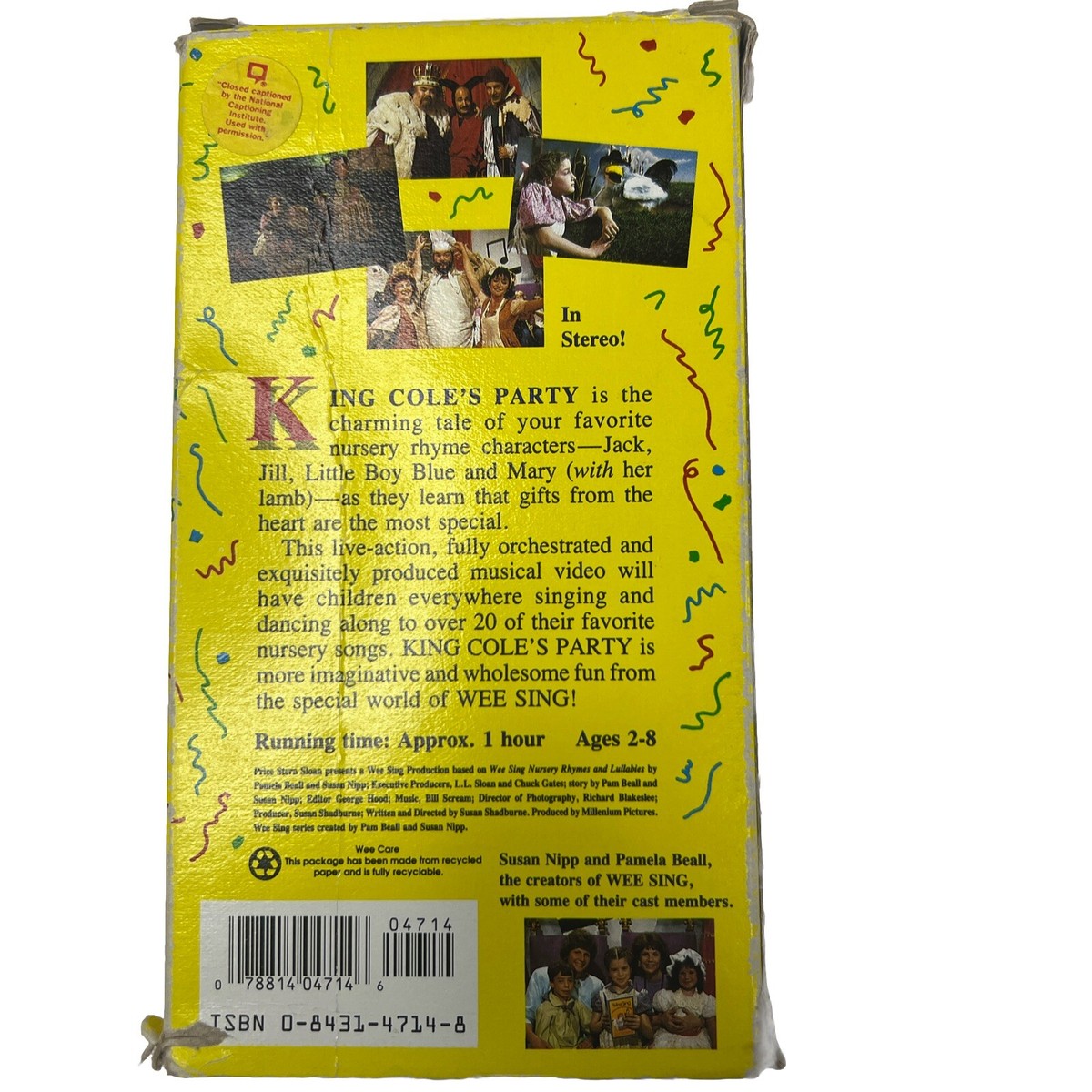 WEE SING KING COLE'S PARTY Musical Celebration VHS Video WEE SING KING COLE'S PARTY Musical Celebration VHS Video