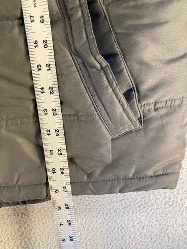 Gilet vintage resistente alle intemperie uomo XL grigio trapuntato full zip finto collo escursionismo natura - Foto 5 di 12