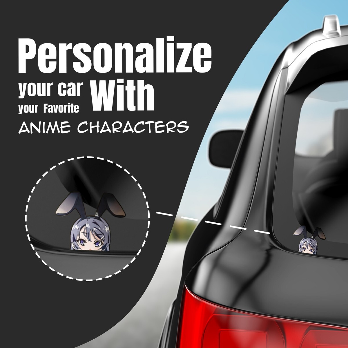 Mai Sakurajima Cute Bunny Girl Senpai Wall Decor Anime Sticker Car