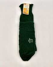 Vintage 60's Sears Roebucks Knee High Socks Green Casual Hosiery Full Length