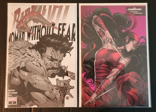 DAREDEVIL WOMAN WITHOUT FEAR #3 A & B NM+ SET Bachalo & Carnero Variant PUNISHER