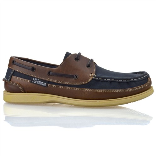 Mens Leather Boat Deck Lace Up Walking Casual Driving Moccasin Loafer Shoes Size - Picture 9 of 32