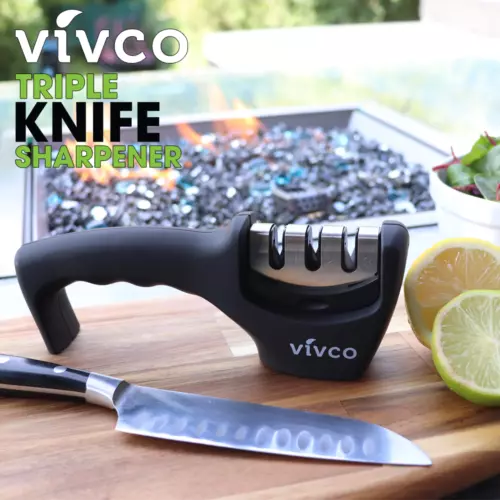 knife sharpener professional triple step diamond tungsten & ceramic by vivco  image 5