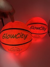 2x Glow City Led Light Up Basketball Size 29.5 Indoor/Outdoor Nighttime Sports