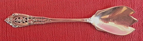 Rose Point by Wallace Sterling Silver Old Individual Ice Cream Fork 5 3/8" - NR