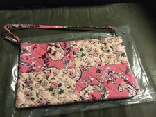 Vera Bradley NEW “For A Cause” RFID Wristlet/Convertible Shoulder Bg Pink PW NWT
