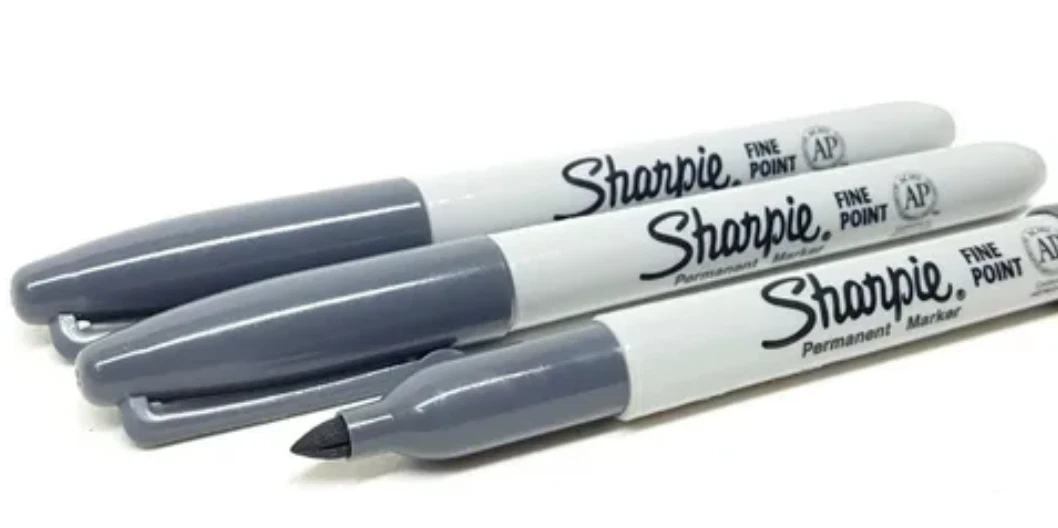 3 x SLATE GREY Sharpie Fine Point Permanent Marker