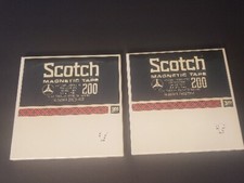 Lot of 2 FACTORY SEALED Scotch 3M 200 7" Magnetic Tape Reel To Reel 1/4" x 2400'