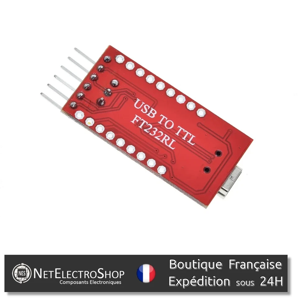 FT232RL FTDI Module Convertisseur Mini USB - TTL Série UART 3.3V 5V Arduino - Photo 4/4